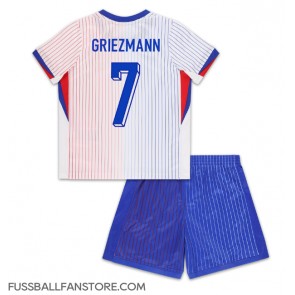 Frankreich Antoine Griezmann #7 Replik Auswärtstrikot Kinder EM 2024 Kurzarm (+ Kurze Hosen)